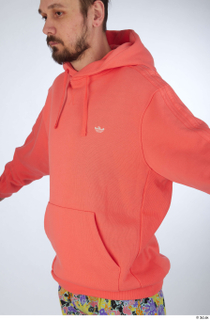 Nigel dressed salmon hoodie sweatshirt sports upper body 0002.jpg